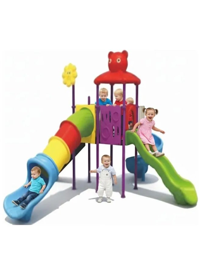 MYTS Discovery Playland with 3 Slides | Large Outdoor Kids Playset | Durable Backyard Activity Centre – 510 × 535 × 325 cm - Image 1